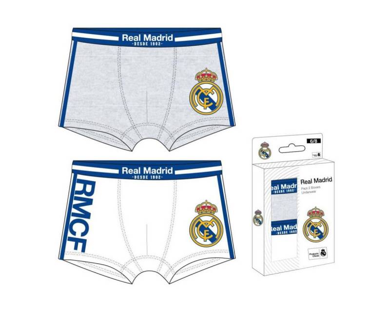 Real Madrid Funktionsunterhose Real Madrid Boxer-Set für Jungen2er Pack Kinder Unterhosen Fußball Fan von Real Madrid