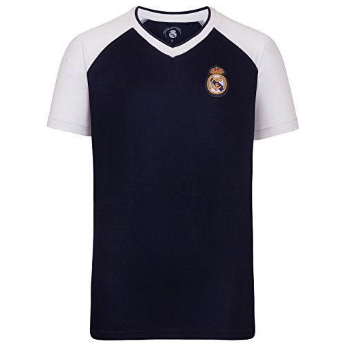 Real Madrid - Jungen Trainingstrikot aus Polyester - Offizielles Merchandise - Dunkelblau/V-Ausschnitt - 12 Jahre von Real Madrid