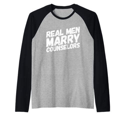 Echte Männer heiraten Berater Zukünftiger Ehemann Berater Ehefrau Raglan Echte Männer heiraten Berater Zukünftiger Ehemann Berater Ehefrau Raglan von Real Men Marry Counselors Future Husband