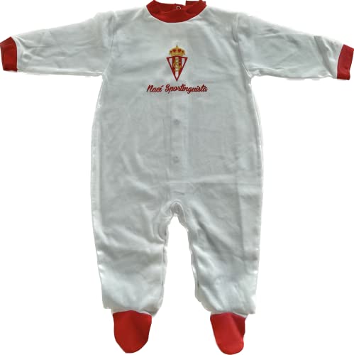 Real Sporting De Gijón Unisex Baby Gijón Real Sporting Strampler, weiß, Estandar von Real Sporting De Gijón