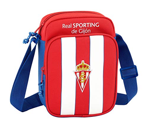 Schultertasche Real Sporting De Gijon - Offiziell - Mit Außenfach von safta