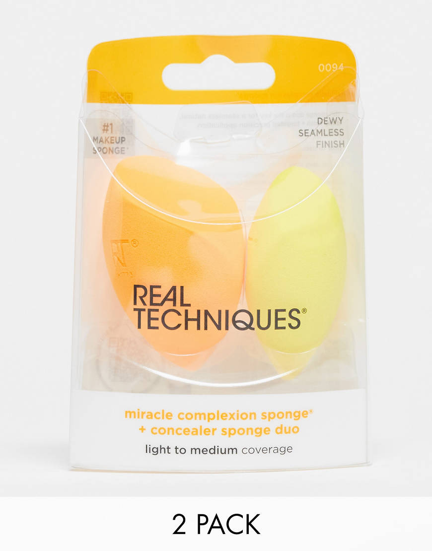 Real Techniques - Miracle Complexion Sponge + Concealer -Schwamm-Duo-Keine Farbe von Real Techniques
