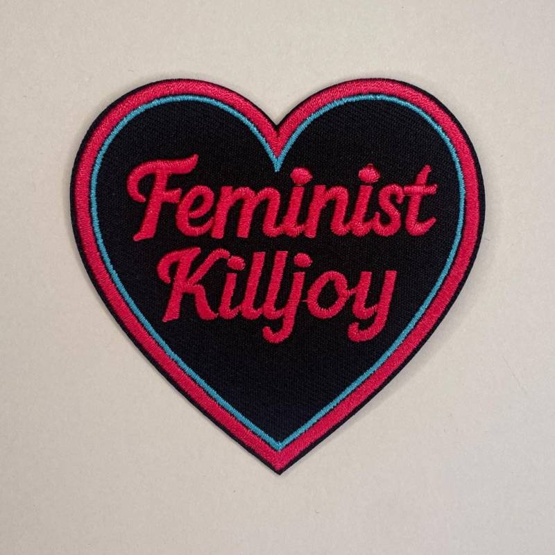 Feminist Killjoy Patch, Bold Heart Design, Queer Feminist Statement, Anti-Patriarchy Vibe, Empowerment Embroidery, Political Art Patch von RealFakeberlin