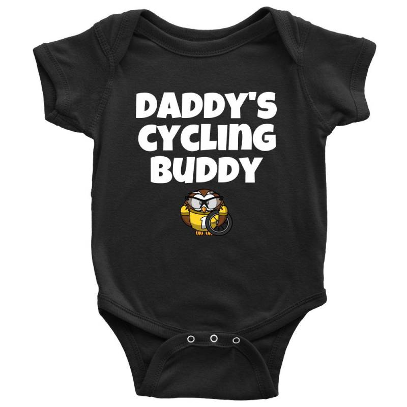 Baby Strampelanzug Von Daddy's Radfahren Buddy Personalisierbares Baumwoll T-Shirt von RealPeopleGoods