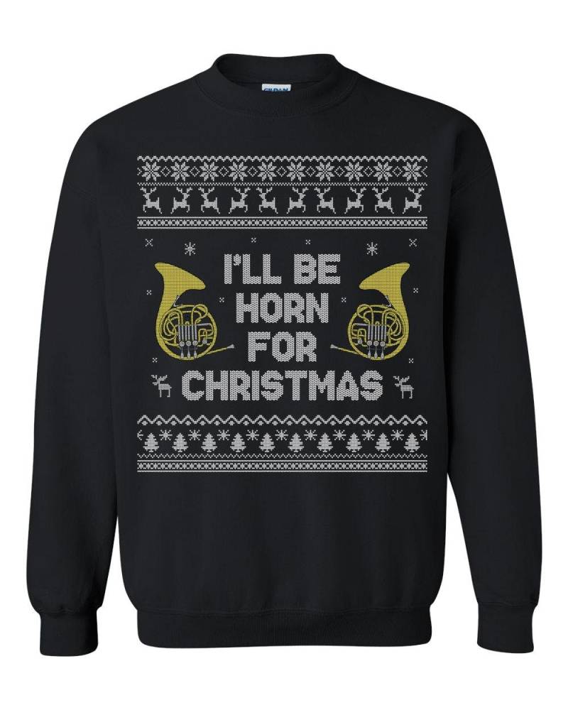 Horn - Ugly Sweater I'll Be For Christmas Sweatshirt Hugly Jumper von RealPeopleGoods