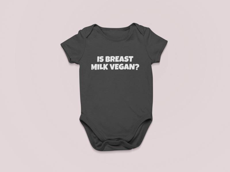 Lustiger Baby Vegan Einteiler - Vegane Babykleidung Ist Brustmilch Süßer Veganer Body Babyparty Geschenkidee Viele Größen Und Farben von RealPeopleGoods