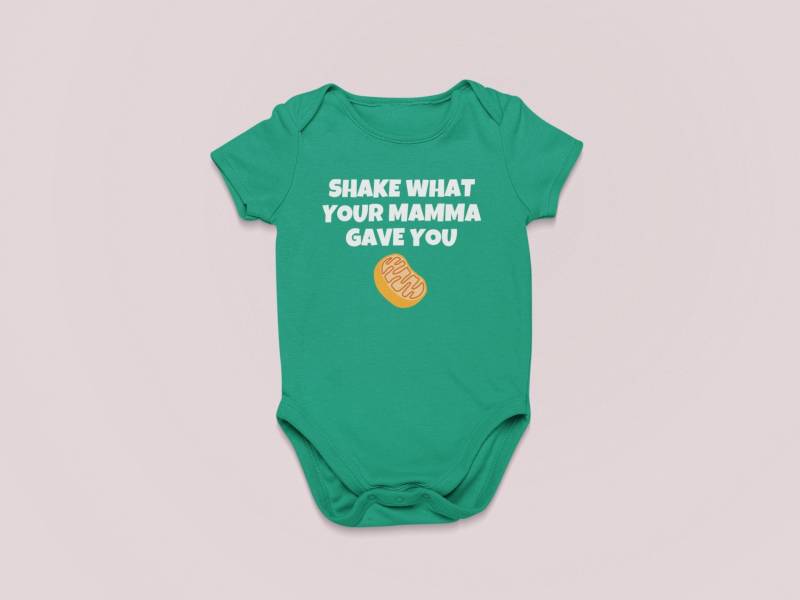 Lustiges Genetik Baby Shirt - Biologe Einteiler Gentechniker Biologisch Nerd Kleidung Was Deine Mama Dir Gab Alles Baumwolle von RealPeopleGoods