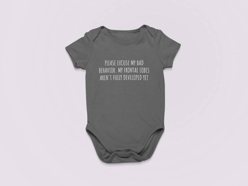 Lustiges Psychologe Baby Shirt - Einteiler Entschuldige Mein Schlechtes Behavior Babyparty Geschenkidee Viele Größen Und Farben von RealPeopleGoods