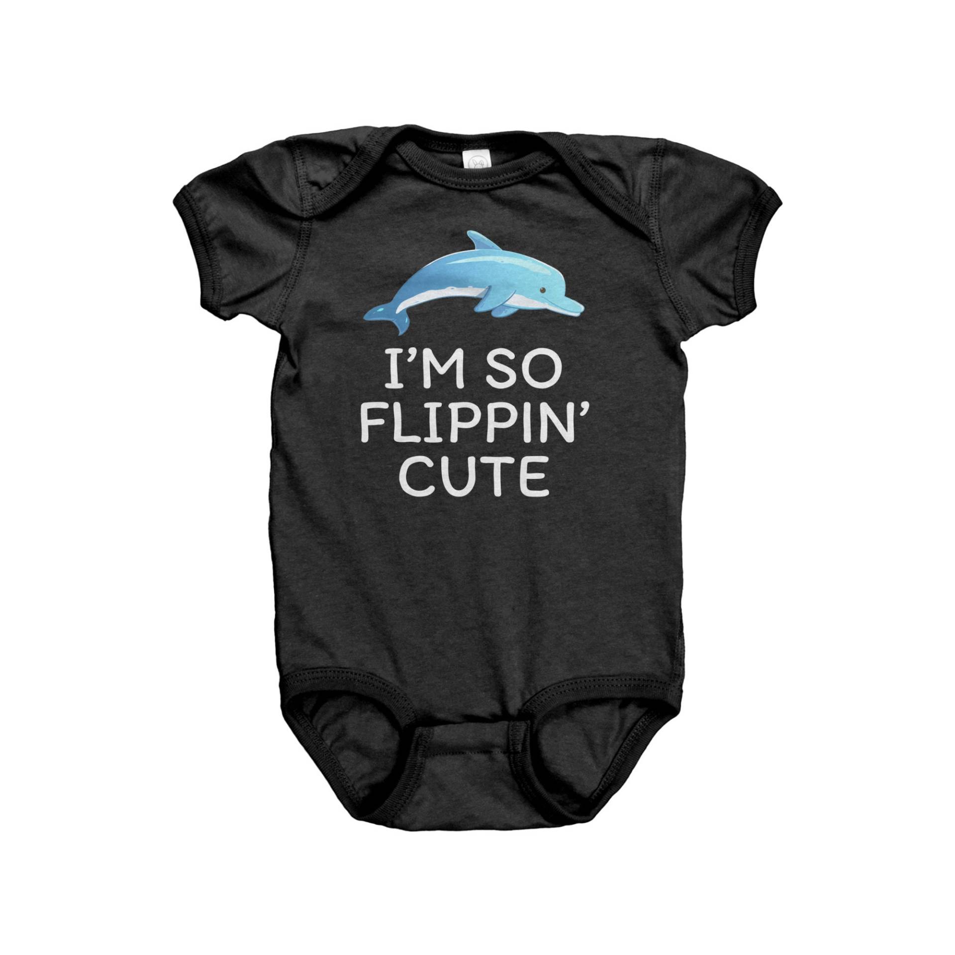 Niedliche Delfin Baby Body - Einteiler Geschenk Flippin Cute Party Erster Geburtstag von RealPeopleGoods