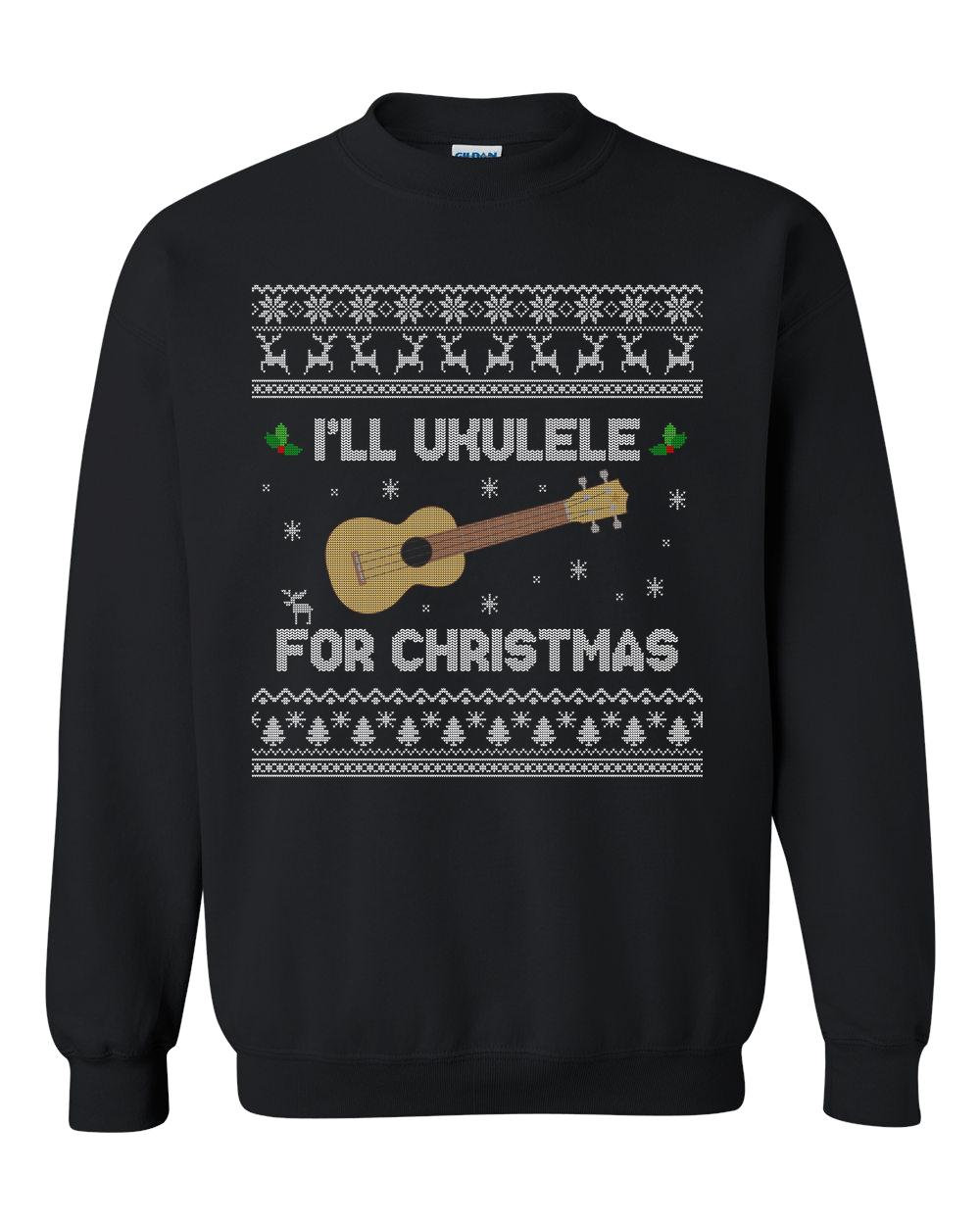 Ukulele Ugly Christmas Sweater - Sweatshirt I'll For von RealPeopleGoods
