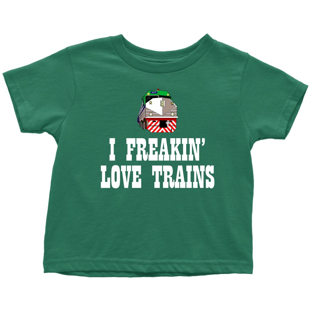 Zug Kleinkind Shirt - Eisenbahnfan Lokomotive I Freaking Love Züge Geburtstagsgeschenk von RealPeopleGoods