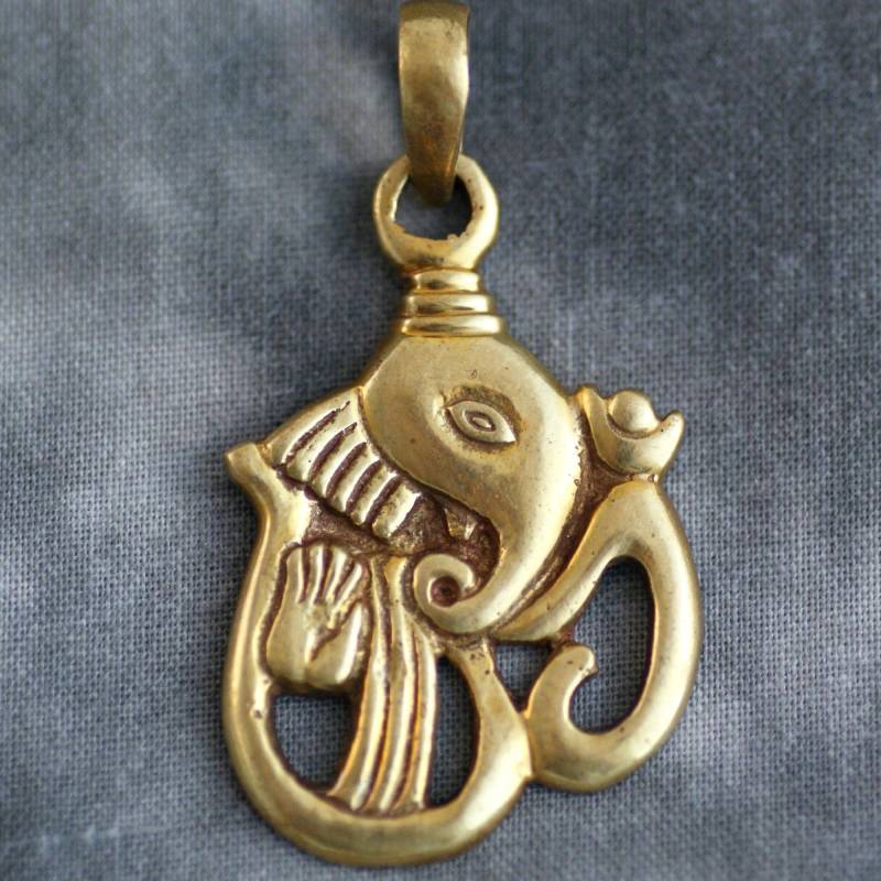 Amulett Ganesha Und Om ~ Ganesha-Anhänger | 1252 von RealasiaDE