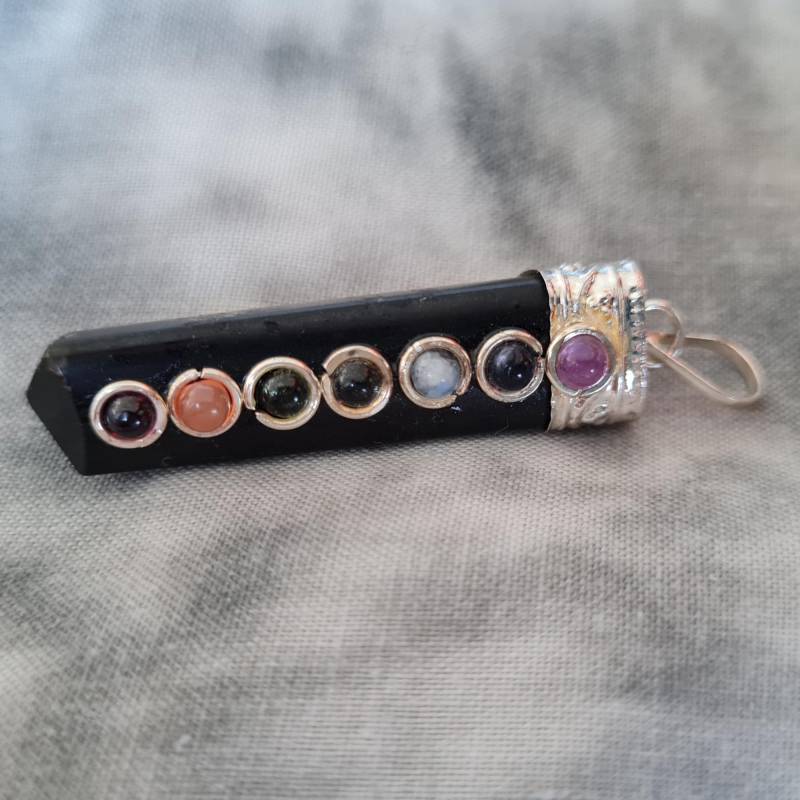 Anhänger Onyx ~ 7 Chakren Silber Himalaya | 1568 von RealasiaDE