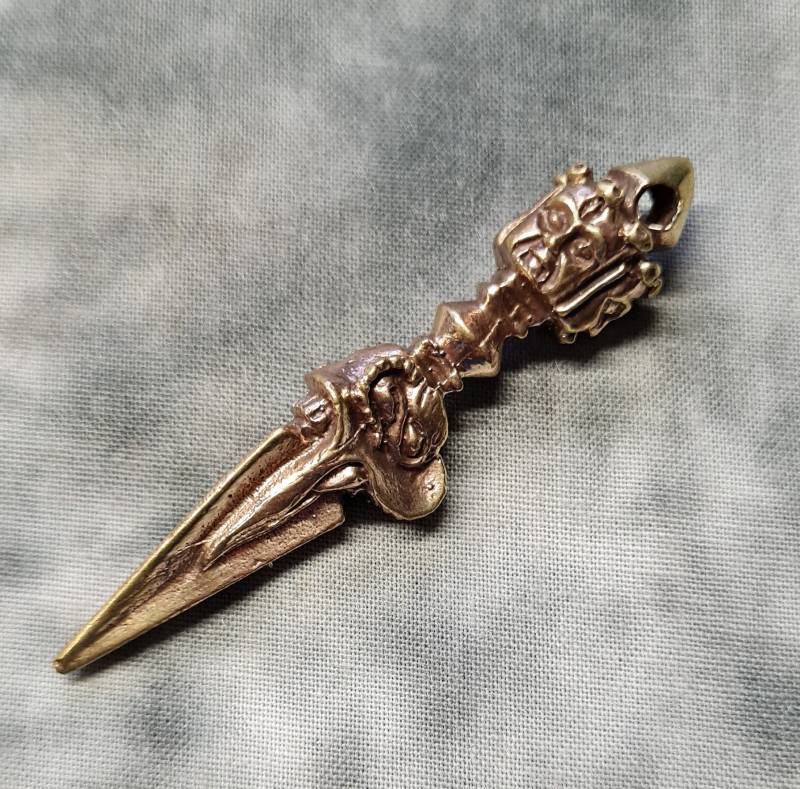 Anhänger Phurba Mit Bhairav ~ Schutz Amulett Himalaya Nepal | 1511 von RealasiaDE