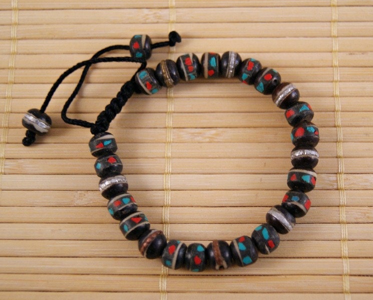 Armband ~ Reichverziert Yakknochen Nepal | 264 von RealasiaDE