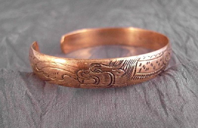 Armreif Aus Kupfer ~ Drache Drachenarmreif | 406 von RealasiaDE