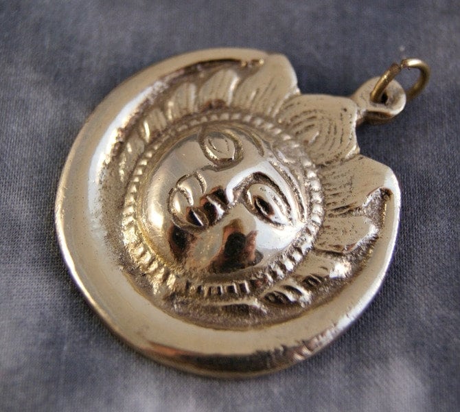 Grosser Anhänger Sonne Mond ~ Nepal | 1018 von RealasiaDE