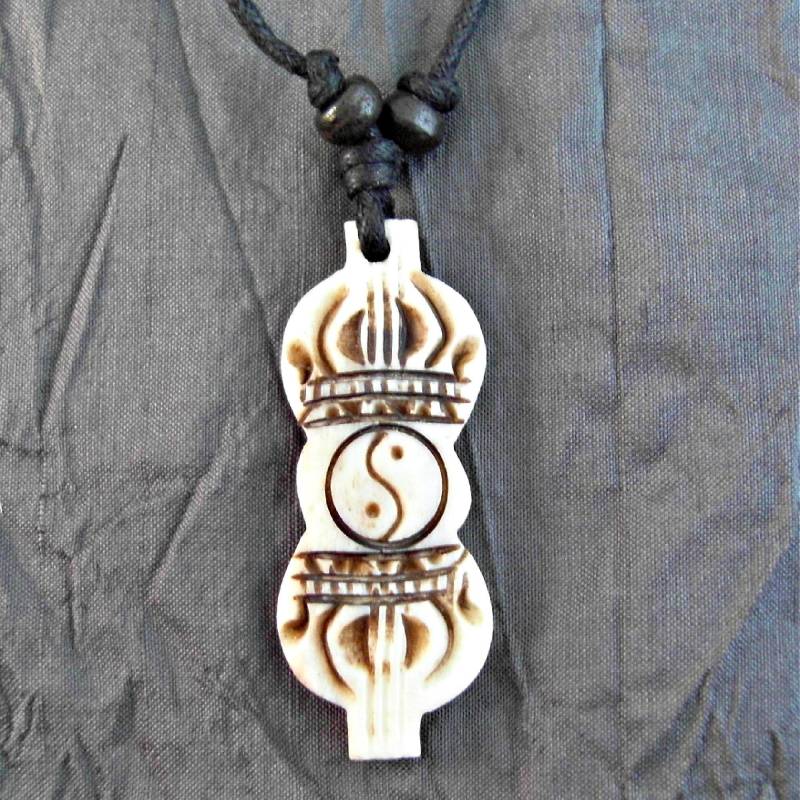 Kette Dorje Und Yin Yang ~ Handarbeit Aus Nepal | 531 von RealasiaDE