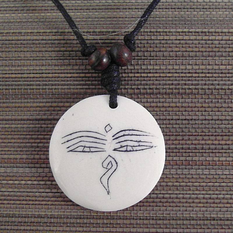 Kette Mit Buddha Eye ~ Handarbeit Aus Nepal | 11 von RealasiaDE