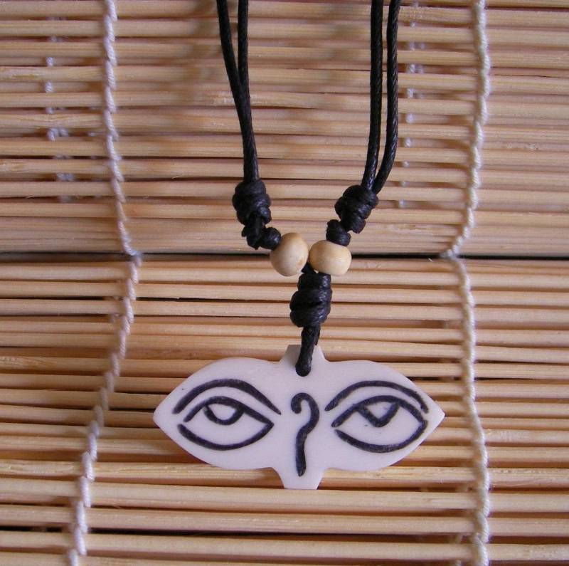 Kette Mit Buddha-Eye ~ Handarbeit Aus Nepal | 95 von RealasiaDE