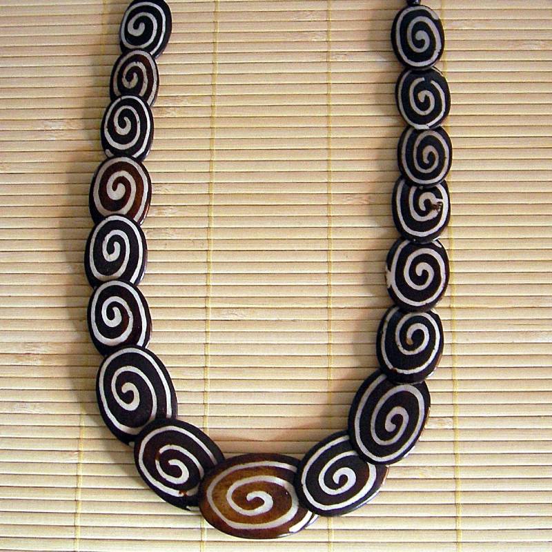 Spiral-Kette ~ Yakbone Shiva-Eye Nepal | 53 von RealasiaDE