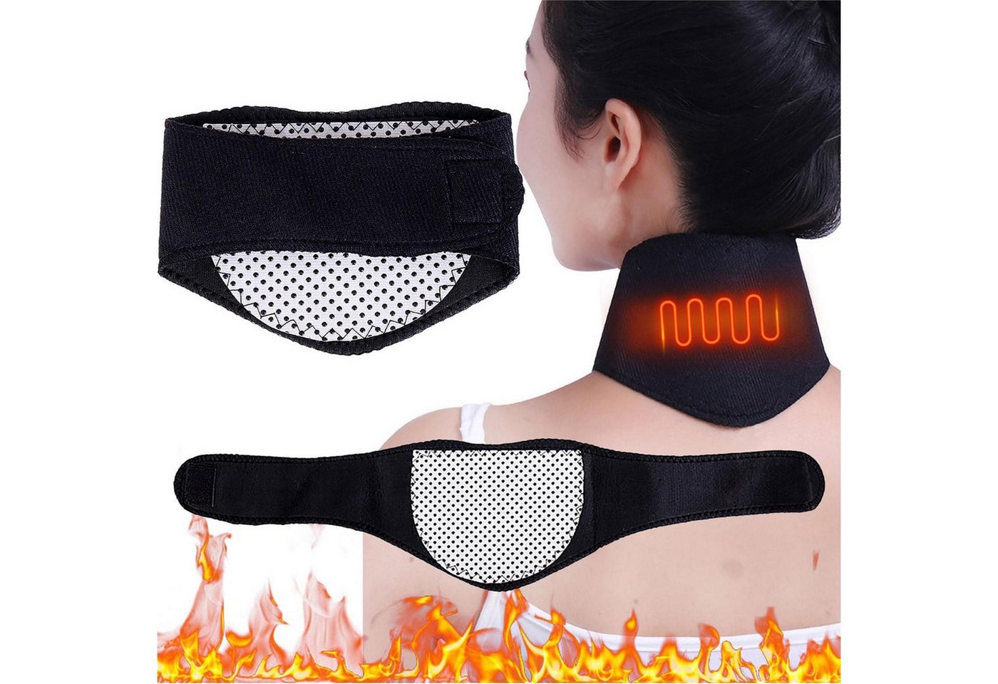 Realb2b Nackenbandage Magnetisches Nackenband mit wärmender Funktion Entspannung. (Magnetisches Wärmeband für Nacken & Schultern – ergonomisch, atmungsaktiv, verstellbar, Magnetisches Wärmeband Nacken Schultern ergonomisch atmungsaktiv), selbsterwärmendes Nackenband 3 Magneten à 300 Gauss Entspannung von Realb2b