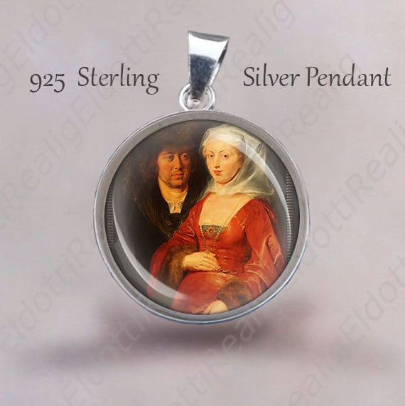 Heilige Begga Sterling Silber Anhänger Religiöse Halskette | 20 Mm von Realig