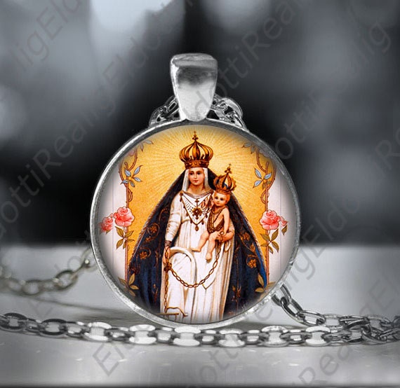 Jungfrau Maria-Halskette Unsere Dame Von Der Meer-Zinn-Medaille, 24 "Kette von Realig