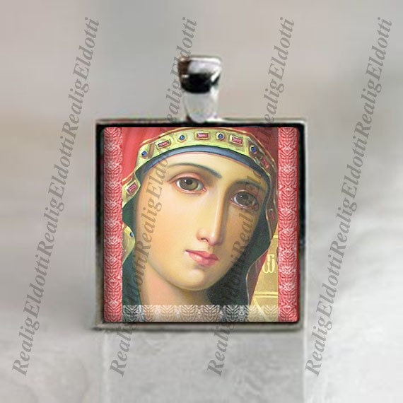 Mutter Gottes Ikonen-Anhänger Russisch-Orthodoxe Christliche Medaille, Religiöser Schmuck von Realig