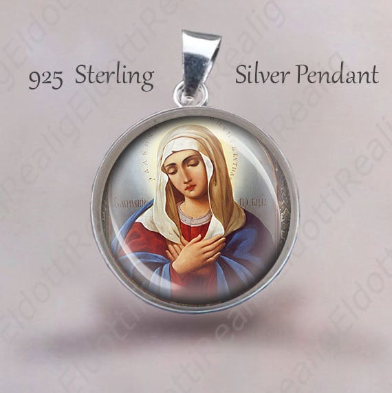 sterlingsilberanhänger Unserer Lieben Frau Christliche Religiöse Medaille von Realig