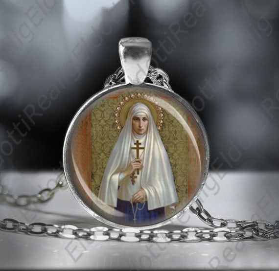 St Elizabeth Von Russland Christliche Halskette Medaille Anhänger St. 25mm von Realig