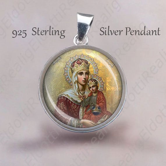 st. Anne | Anna Silber Anhänger Religiöse Halskette | 20 Mm von Realig