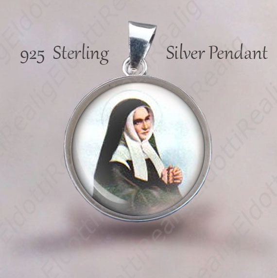 St. Bernadette Soubirous Sterlingsilber-Anhänger Patron Saint-Medaille von Realig