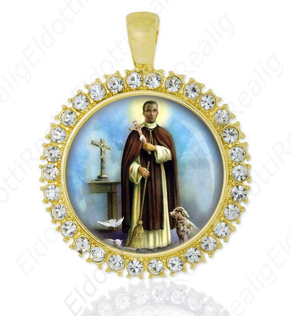 St. Martin De Porres Strass-Anhänger Schutzpatron Medaille von Realig