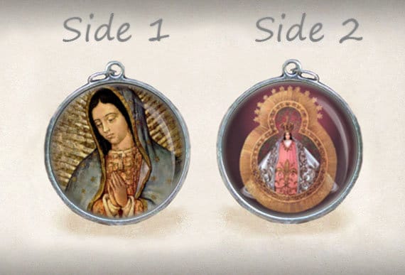 Unsere Liebe Frau Von Guadalupe & Suyapa Reversible Medal Anhänger von Realig