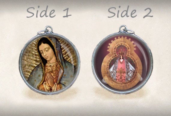 Unsere Liebe Frau Von Guadalupe & Suyapa Reversible Medal Anhänger von Realig