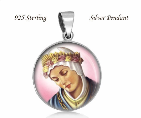 Unsere Liebe Frau Von La Salette 925 Sterling Silber Rund Anhänger Religiöse Christliche Medaille von Realig