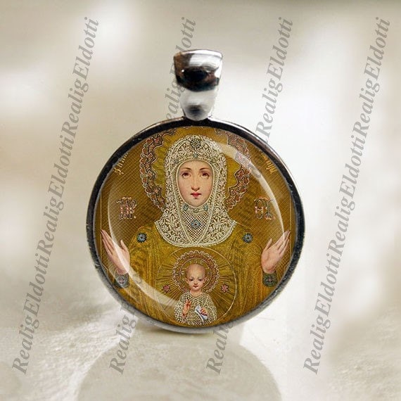 Unsere Liebe Frau Vom Zeichen Anhänger Theotokos Jungfrau Maria Medaille Charm von Realig