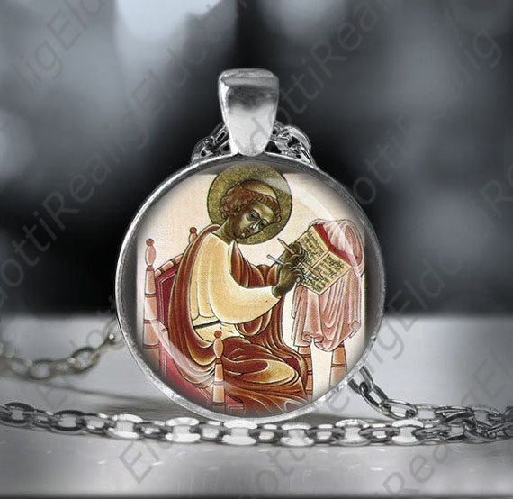 st Ethelwold Halskette Versilbert 1-Zoll-Medaille W 24 "' Kettenanhänger von Realig