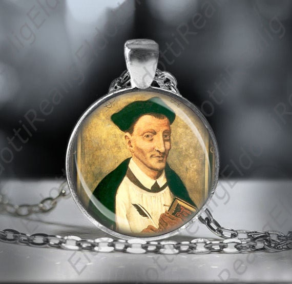 st Thomas A Kempis Medaillen-Halskette Mit Silbernem Anhänger von Realig