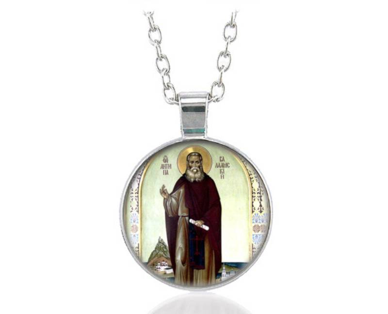 st. Antipas Von Valaam Der Hesychast Moldavien Halskette Rund Anhänger von Realig