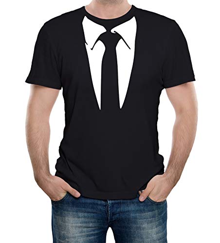Bullshirt Herren Anzug T-Shirt Gr. XL, Schwarz - Schwarz von Reality Glitch