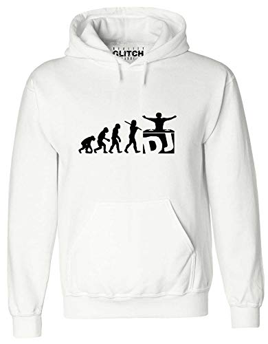 Reality Glitch DJ Evolution Mens Hoodie (White, L) von Reality Glitch