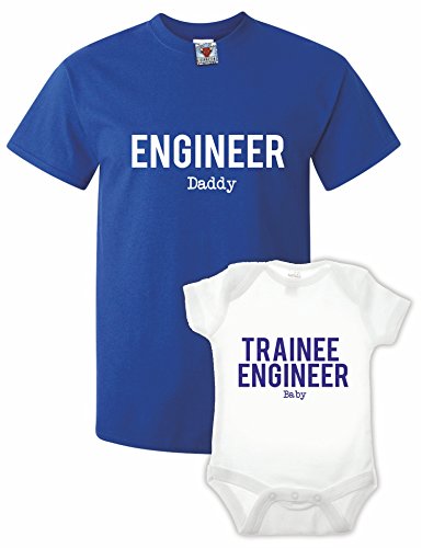 Reality Glitch Engineer T-Shirt und Strampler Doppelpack (Blau/Weiß, Mittel/0-3 Monate) von Reality Glitch