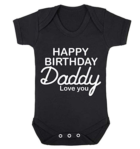 Reality Glitch Happy Birthday Daddy Strampler (Schwarz, 12-18 Monate) von Reality Glitch