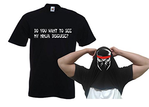 Reality Glitch Herren Do You Want to See My Ninja Face Flip T-Shirt (Schwarz, XX-Large) von Reality Glitch