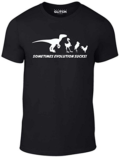 Reality Glitch Herren Evolution Sucks t Shirt (Schwarz, XX-Large) von Reality Glitch