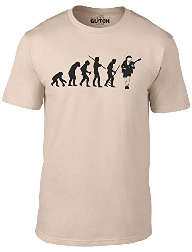 Reality Glitch Herren Evolution of Angus Young T-Shirt (Sand, XX-Large) von Reality Glitch