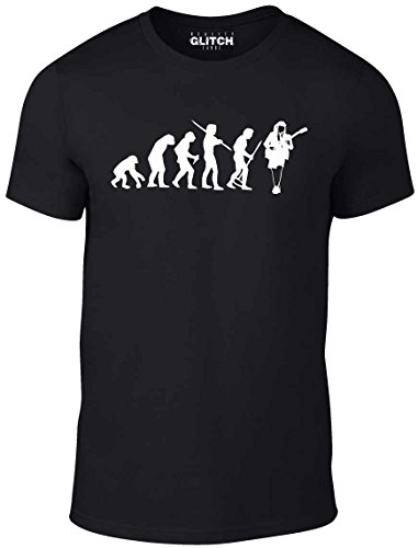 Reality Glitch Herren Evolution of Angus Young T-Shirt (Schwarz, X-Large) von Reality Glitch