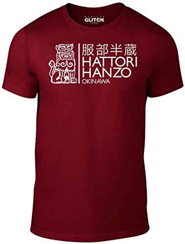Reality Glitch Herren Hattori Hanzo T-Shirt (Burgund, Mittel) von Reality Glitch